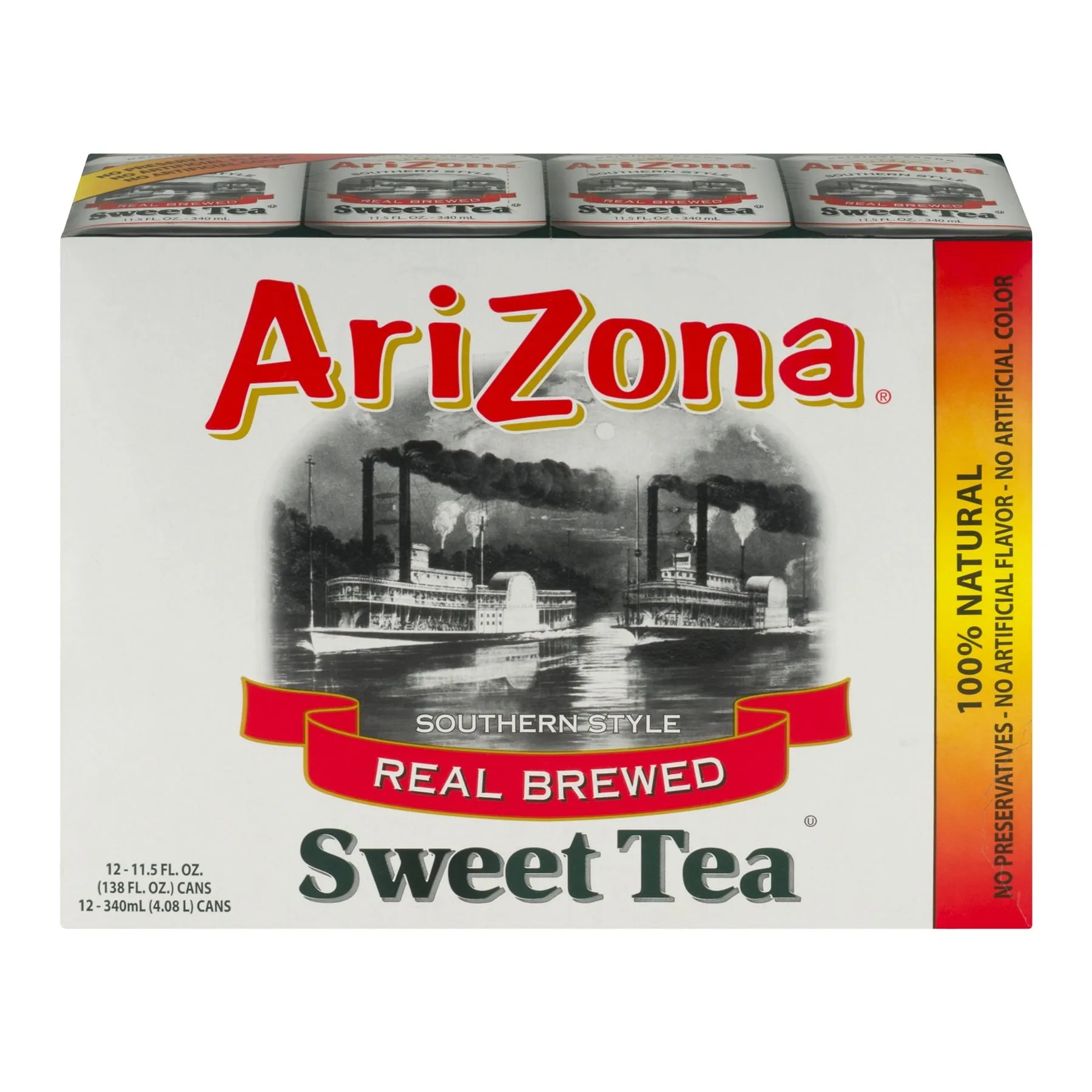 (12 Cans) Arizona Southern Style Real Blend Sweet Tea, 11.5 fl oz