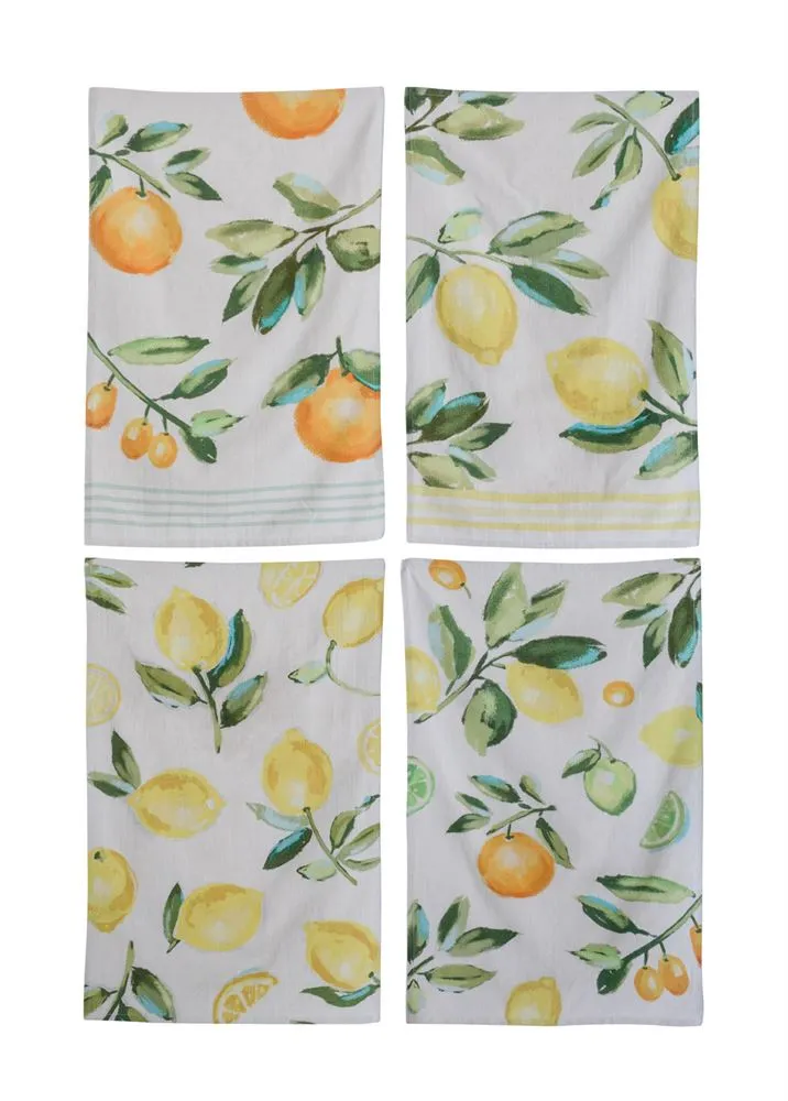 28"L x 18"W Lemon Tea Towels