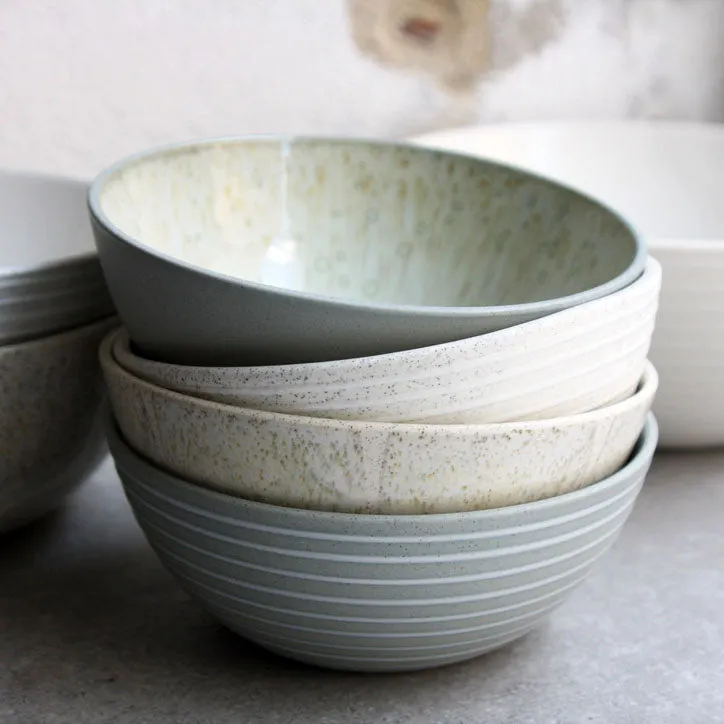 Breakfast bowl, Stone Blue w/ Crystal Glaze