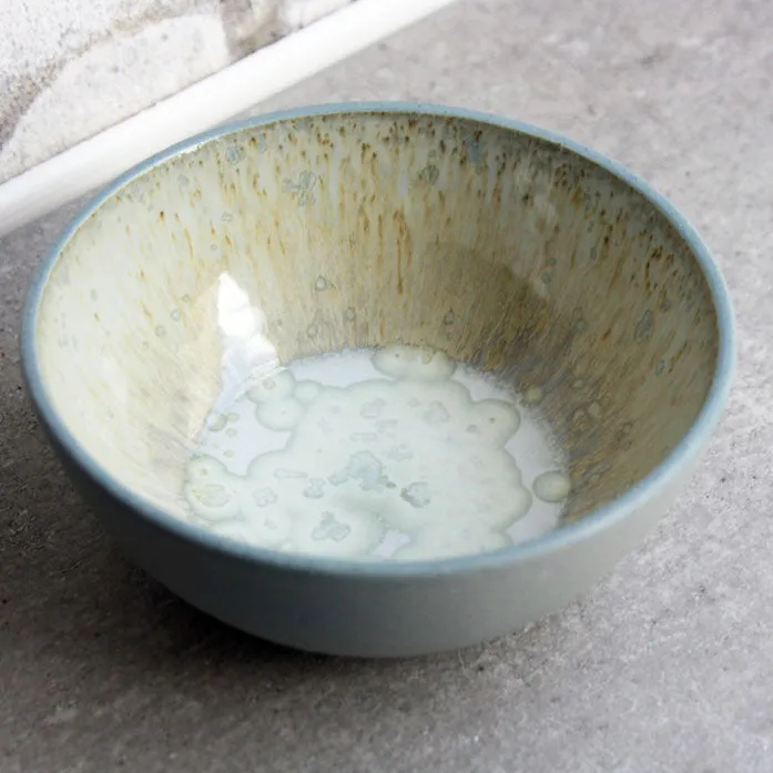 Breakfast bowl, Stone Blue w/ Crystal Glaze