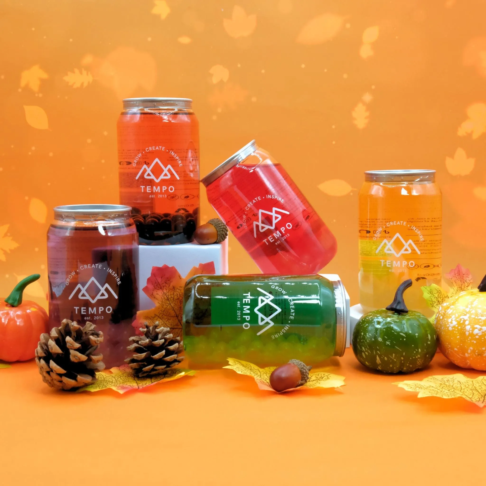 Bubble Tea Cans | Autumn Series - Mixed 5 Pack (350ml)