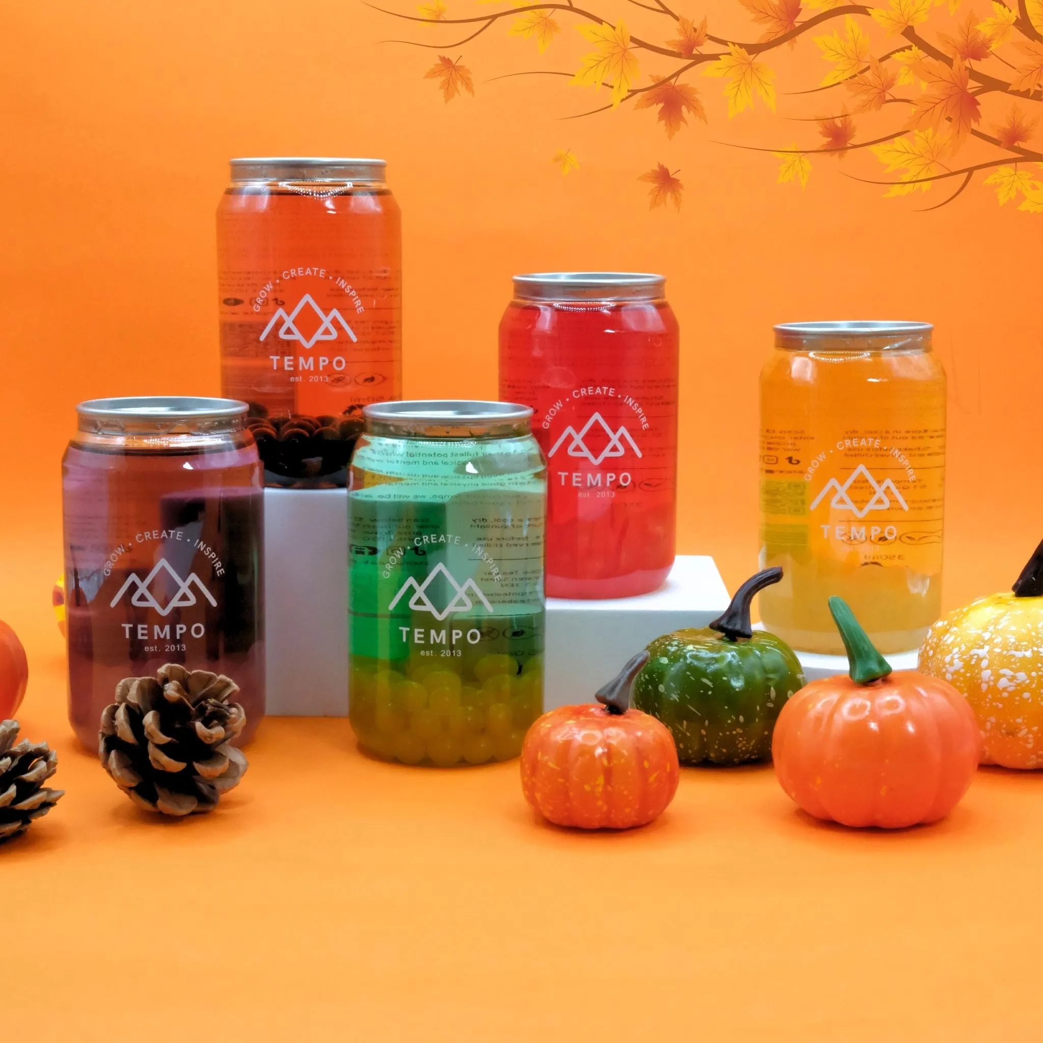 Bubble Tea Cans | Autumn Series - Mixed 5 Pack (350ml)