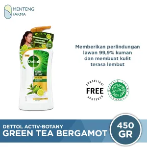 Dettol Sabun Mandi Cair Activ-Botany Green Tea Bergamot 450 Gr