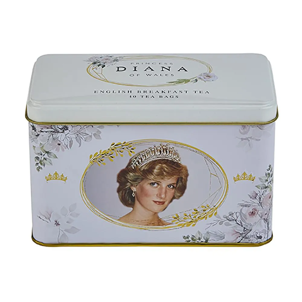 Diana Princess Of Wales English Breakfast Tea Tin With 40 Teabags