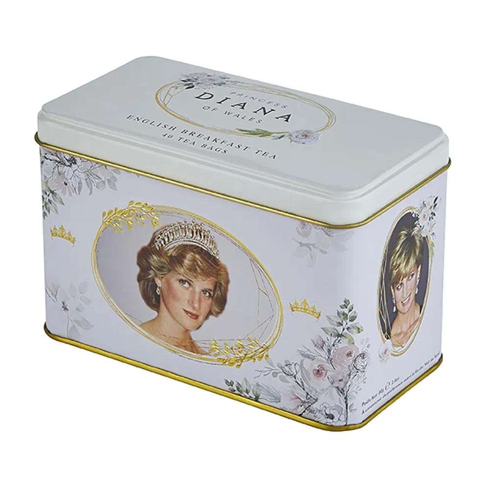 Diana Princess Of Wales English Breakfast Tea Tin With 40 Teabags