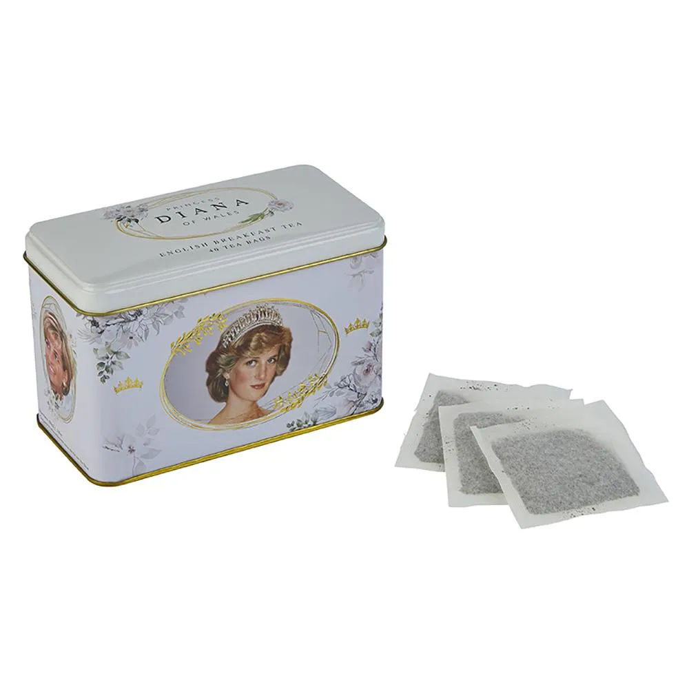 Diana Princess Of Wales English Breakfast Tea Tin With 40 Teabags