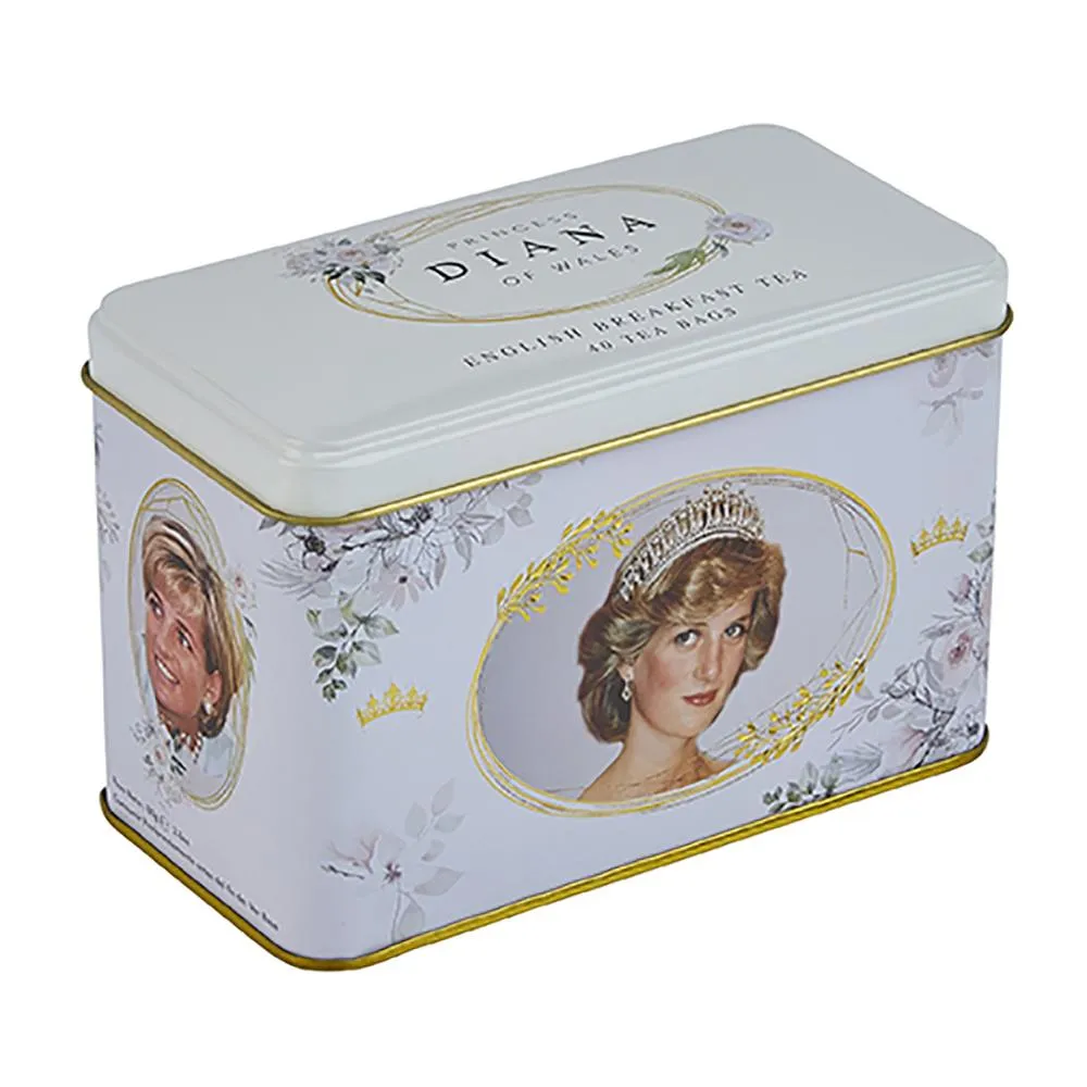 Diana Princess Of Wales English Breakfast Tea Tin With 40 Teabags