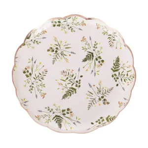 Floral Paper Plates - Pack of 8