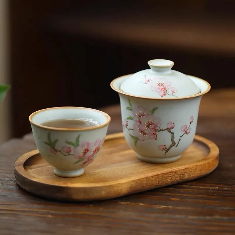 Gohobi Hand-painted Floral Gaiwan