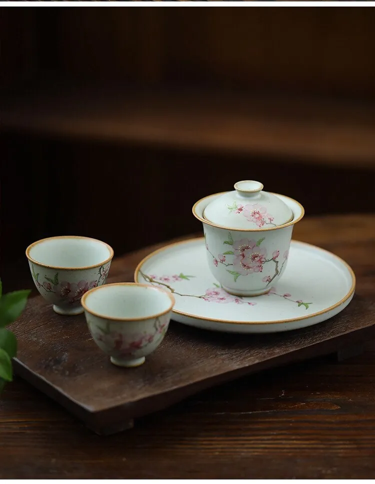 Gohobi Hand-painted Floral Gaiwan