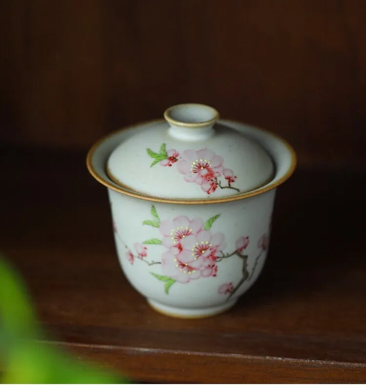 Gohobi Hand-painted Floral Gaiwan