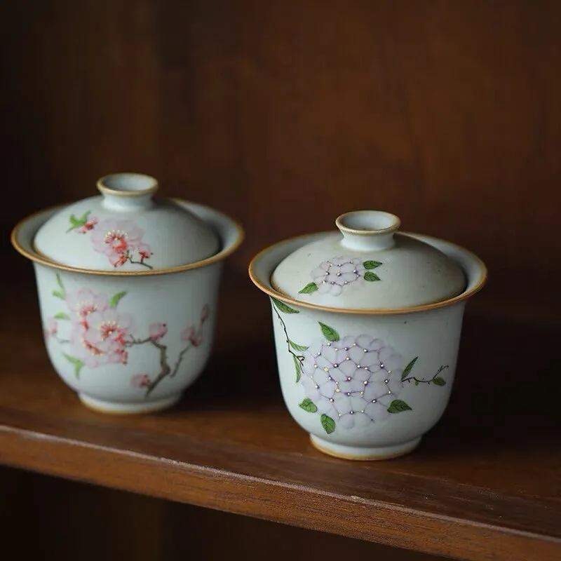 Gohobi Hand-painted Floral Gaiwan