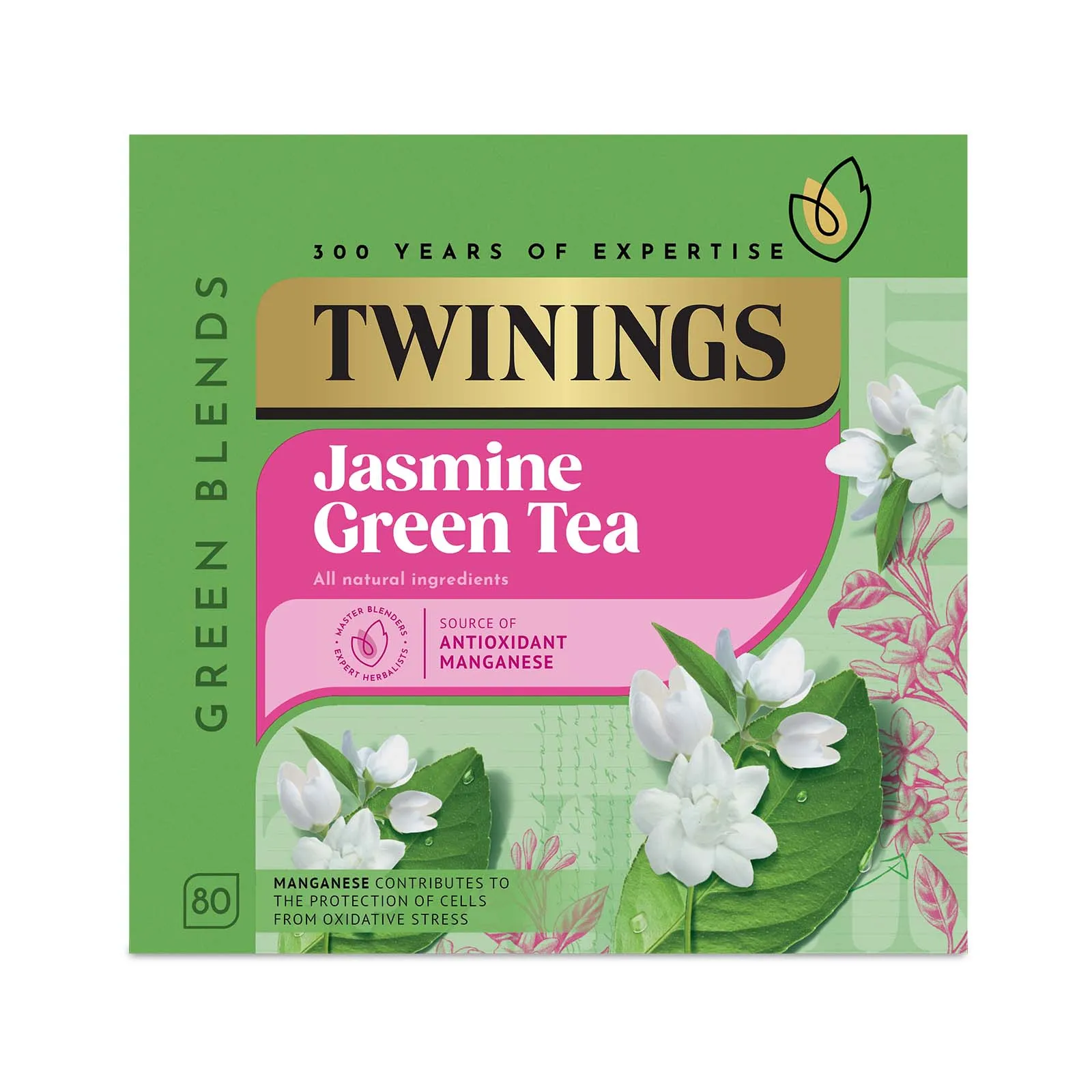 Green Tea & Jasmine - 80 Tea Bags