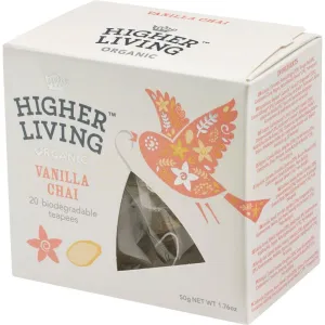 Higher Living Organic Tea - Vanilla Chai 50g (20 Teabags)