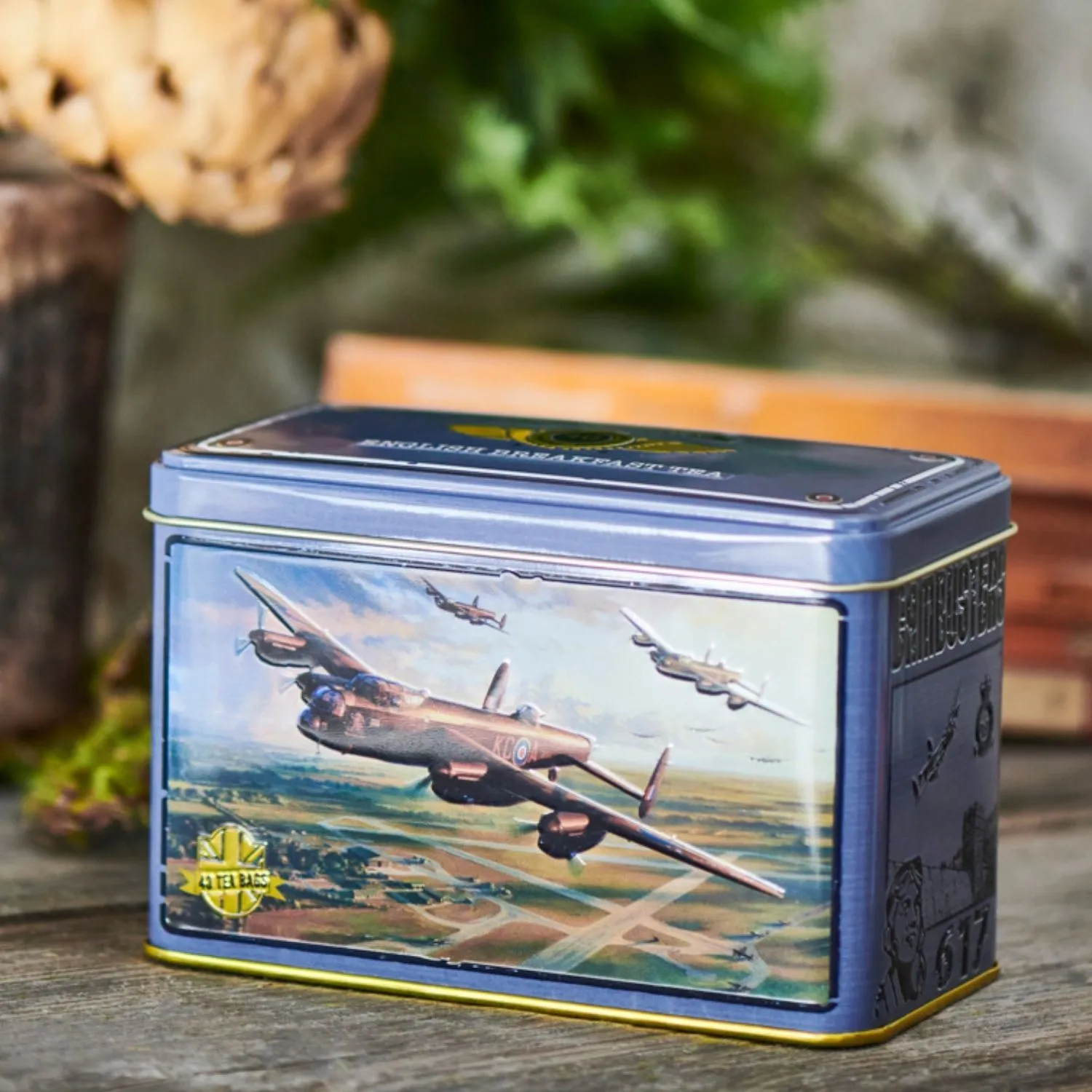 Lancaster Bomber Tea Tin With 40 English Breakfast Teabags