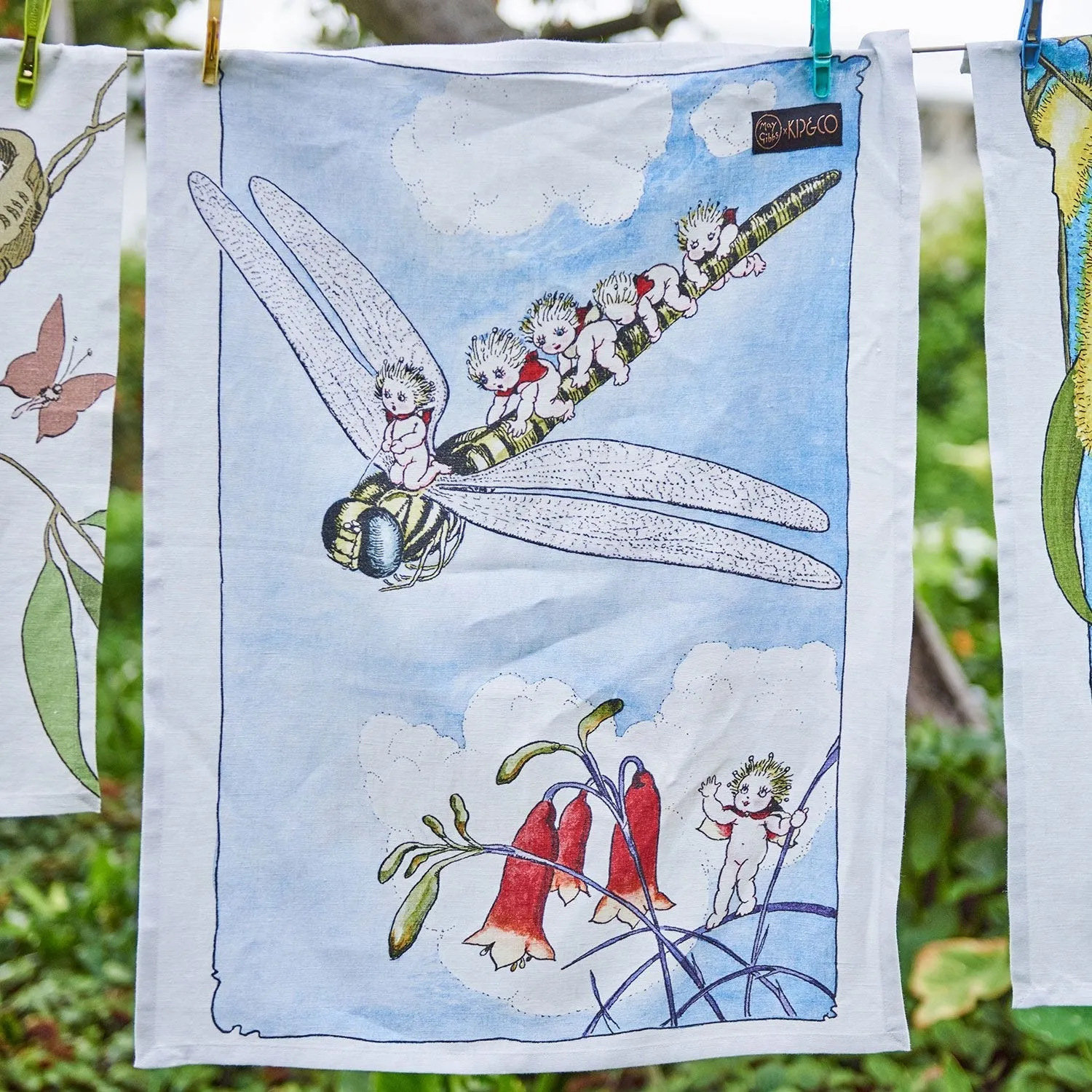 May Gibbs Tea Towel - Dragonfly Express