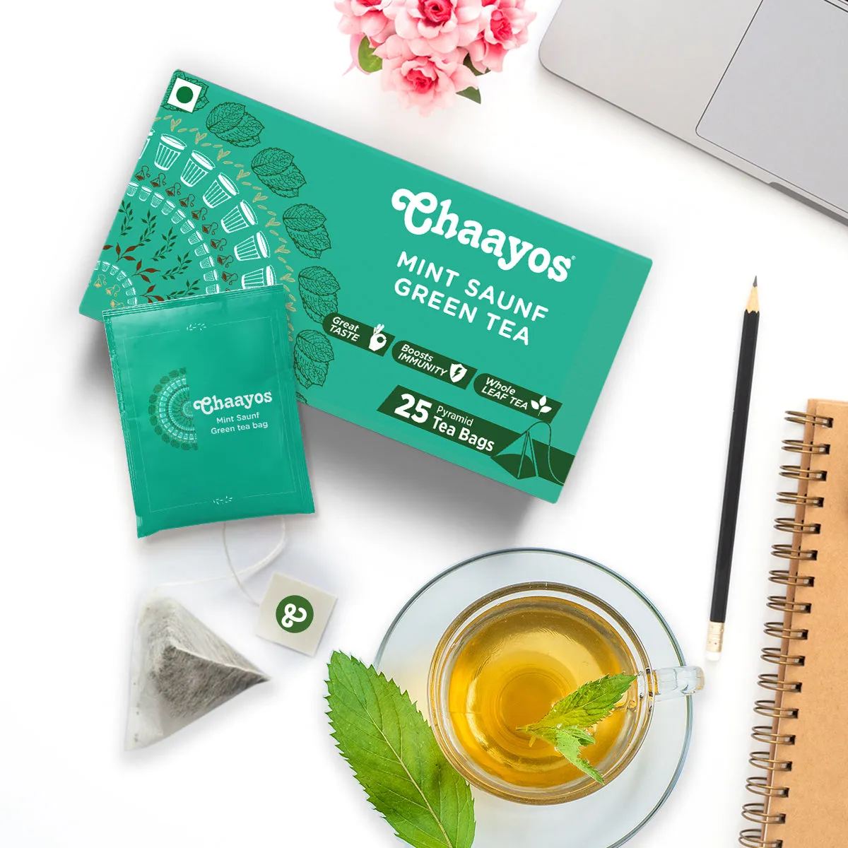 Mint Saunf Green Tea Bags