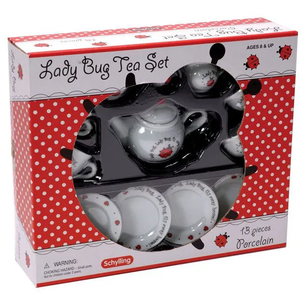 Porcelain Lady Bug Tea Set