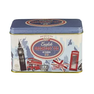 Retro London English Breakfast Tea Tin 40 Teabags