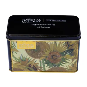 Sunflowers by Vincent Van Gogh - Classic Tea Tin - 40 English Breakfast Teabags