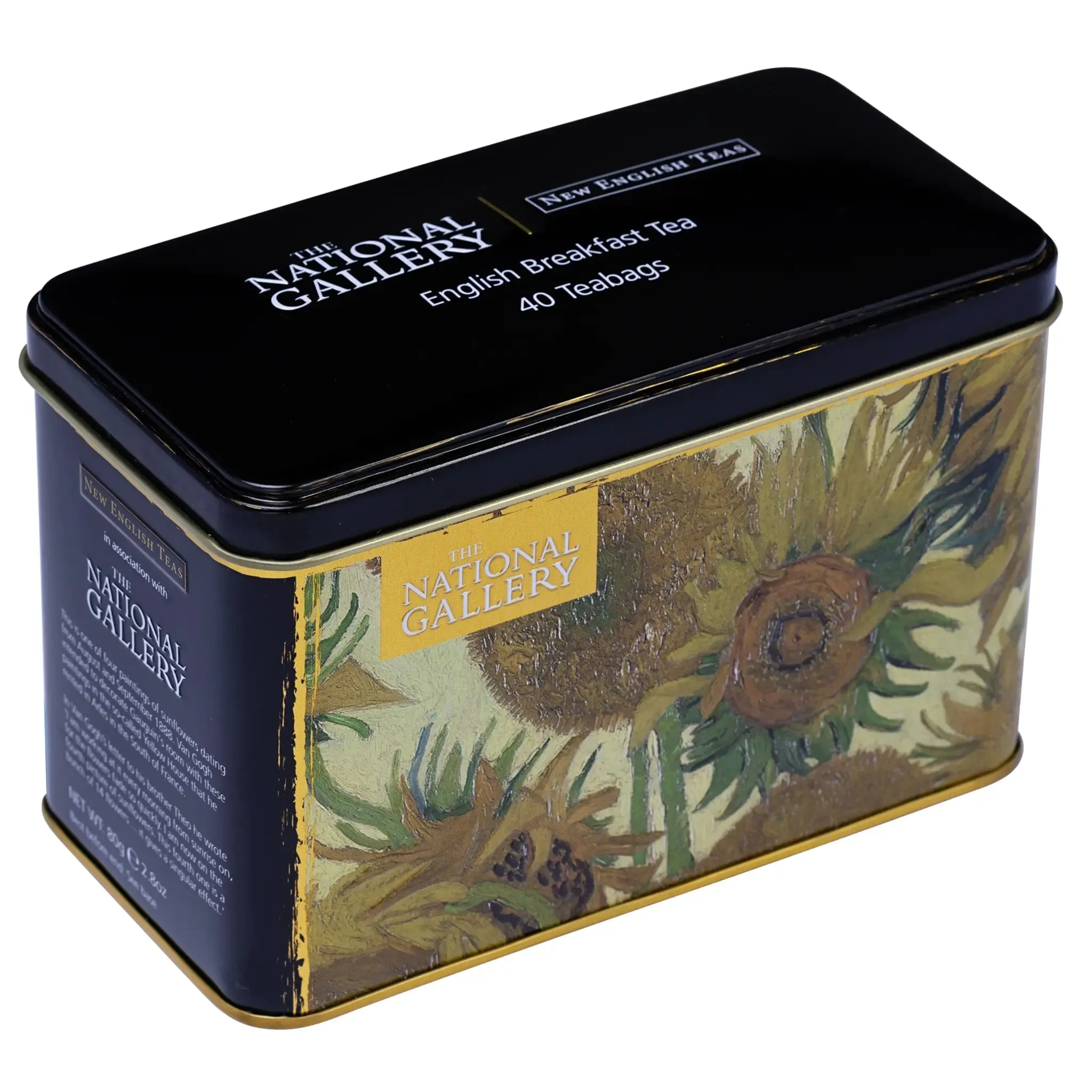 Sunflowers by Vincent Van Gogh - Classic Tea Tin - 40 English Breakfast Teabags