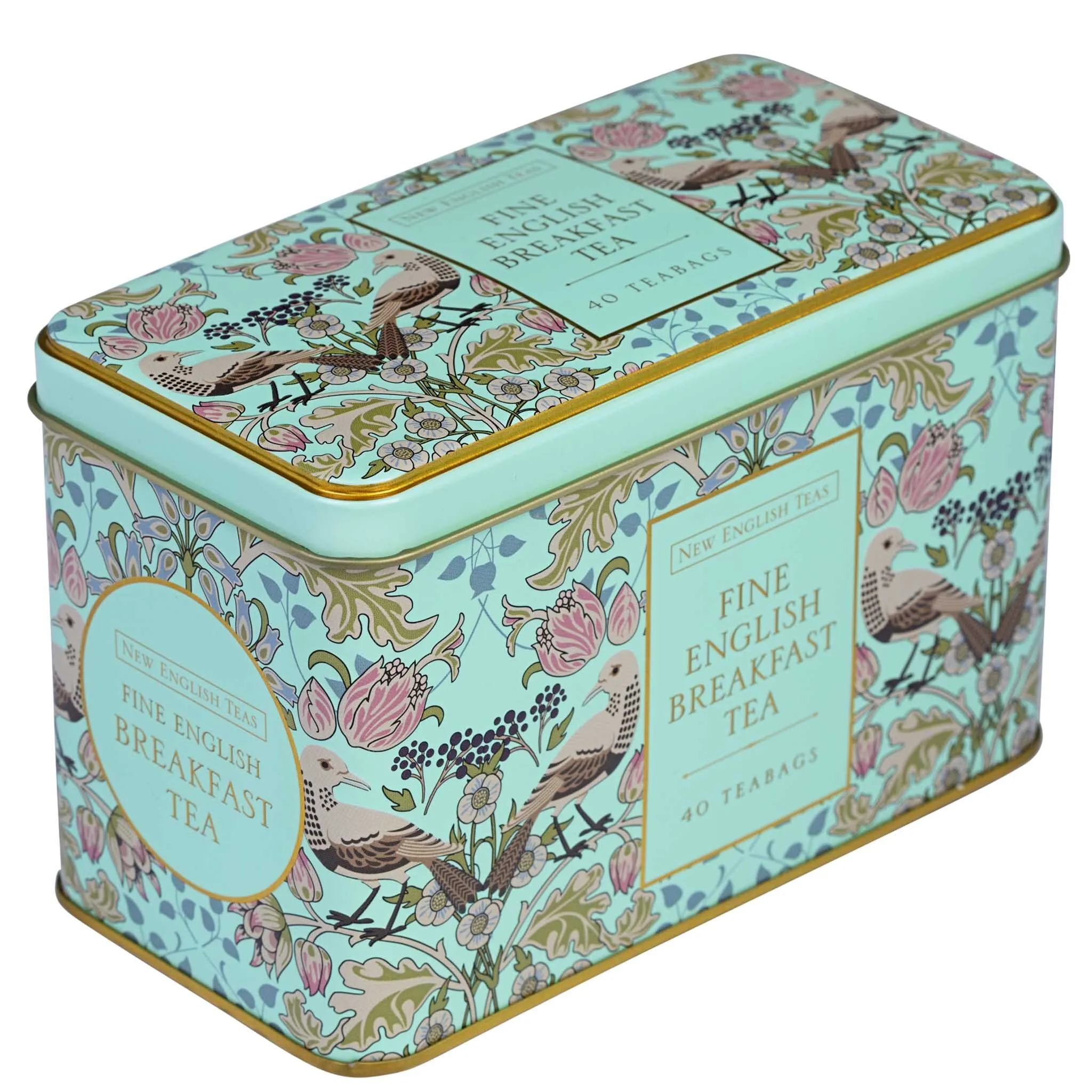 The Song Thrush Classic Tea Tin - Mint Green