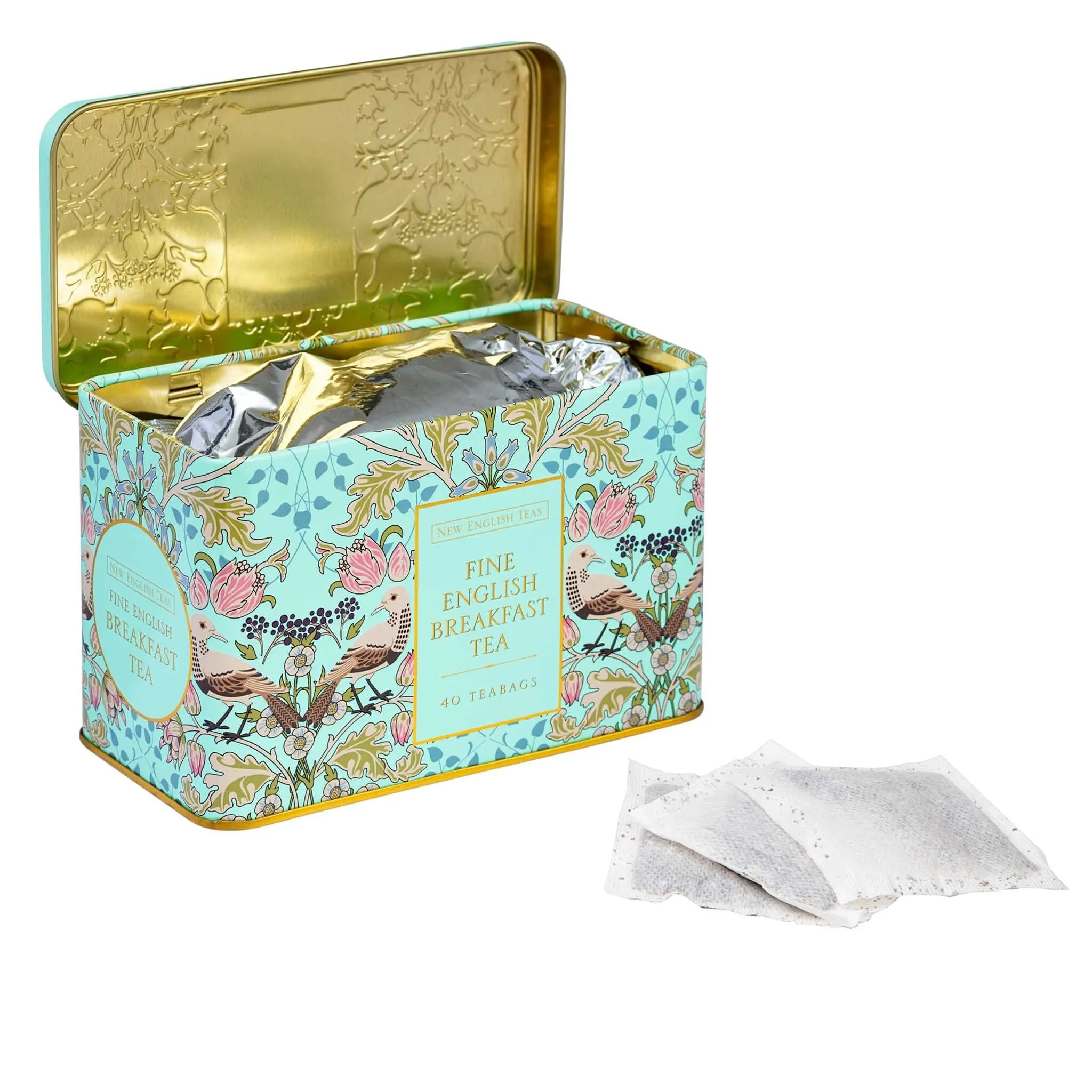 The Song Thrush Classic Tea Tin - Mint Green