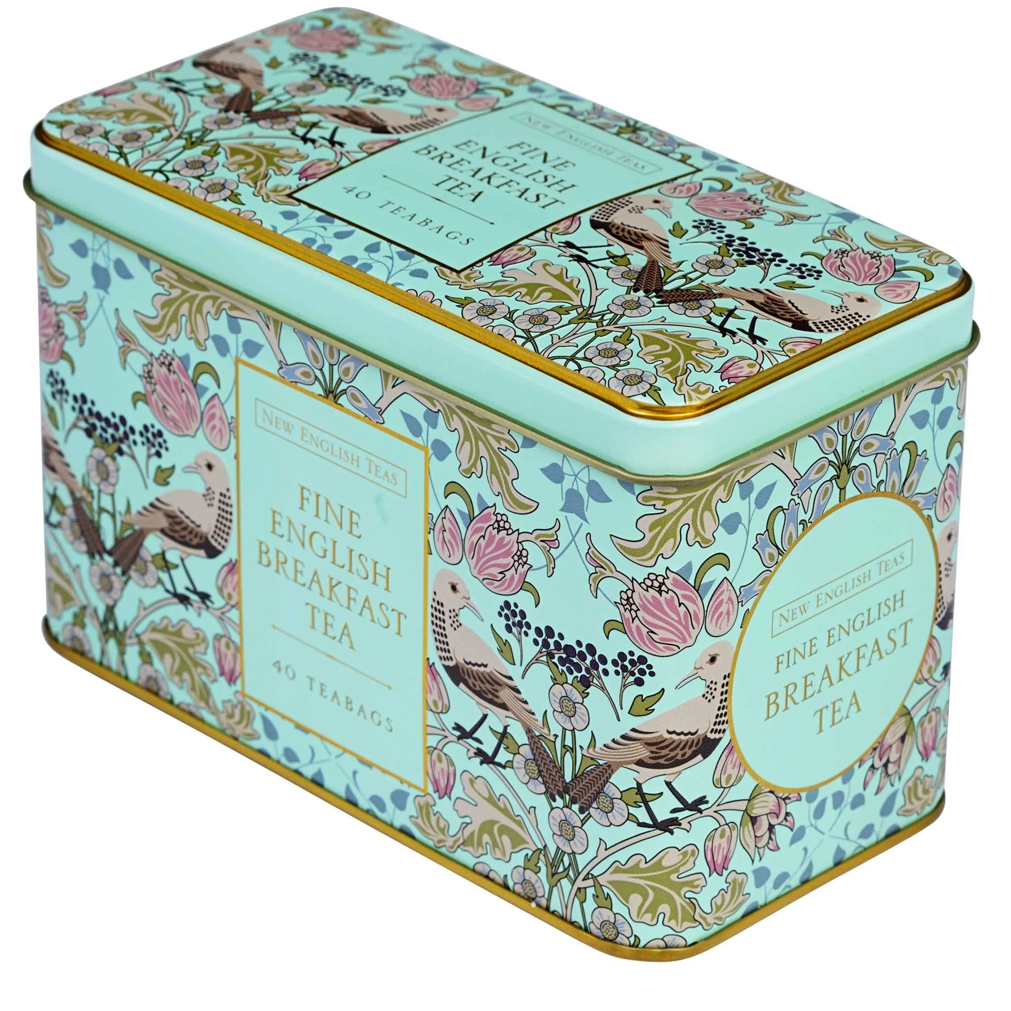 The Song Thrush Classic Tea Tin - Mint Green