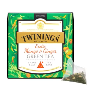 Twinings Discovery Mango & Ginger Green Tea - 15 Pyramid Bags