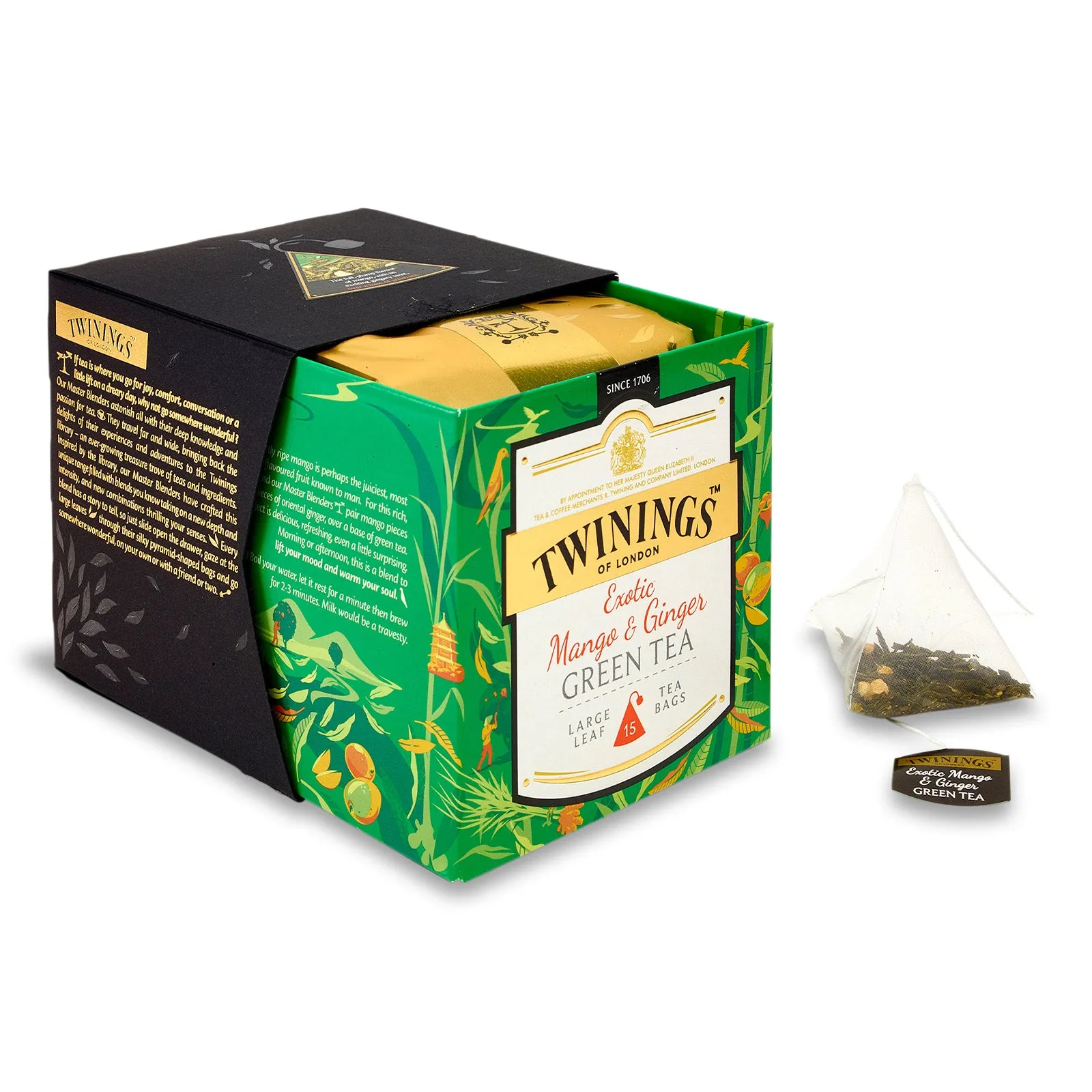 Twinings Discovery Mango & Ginger Green Tea - 15 Pyramid Bags