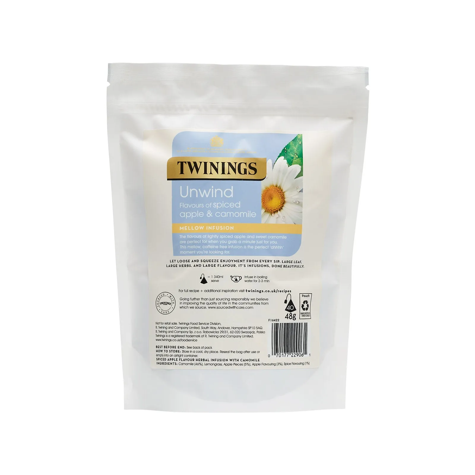 Unwind Spiced Apple & Camomile - 40 Loose Pyramid Tea Bags