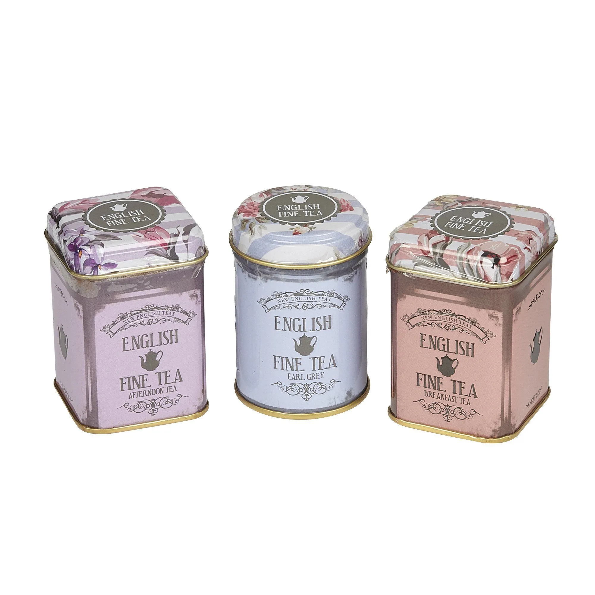 Vintage Floral Mini Tea Tin Gift Set