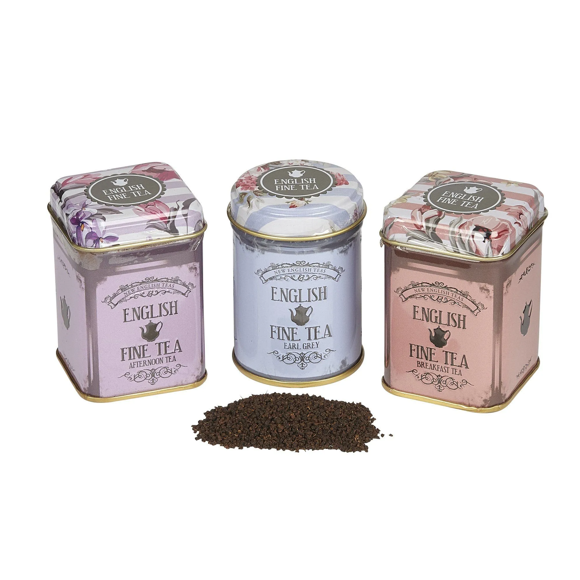 Vintage Floral Mini Tea Tin Gift Set