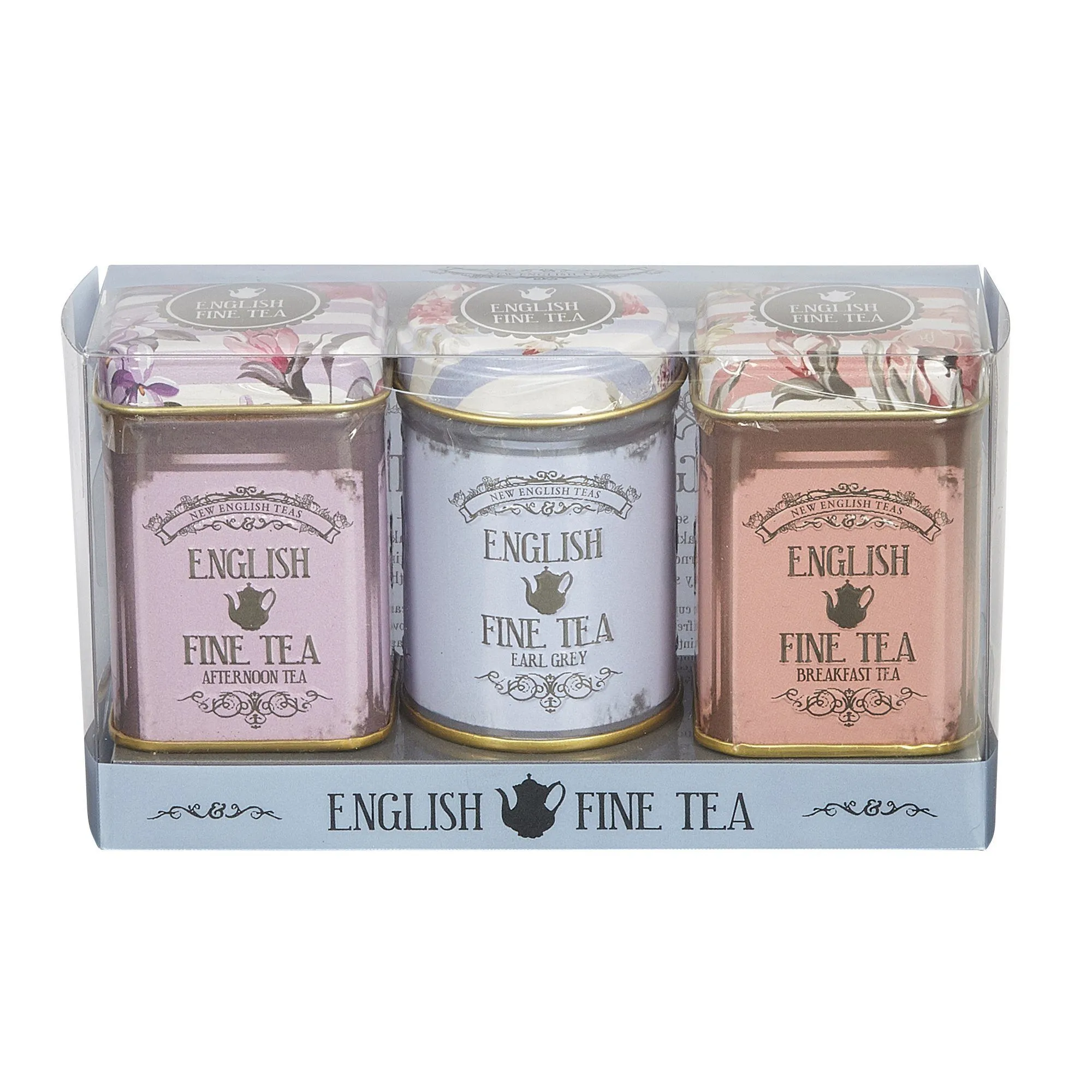 Vintage Floral Mini Tea Tin Gift Set