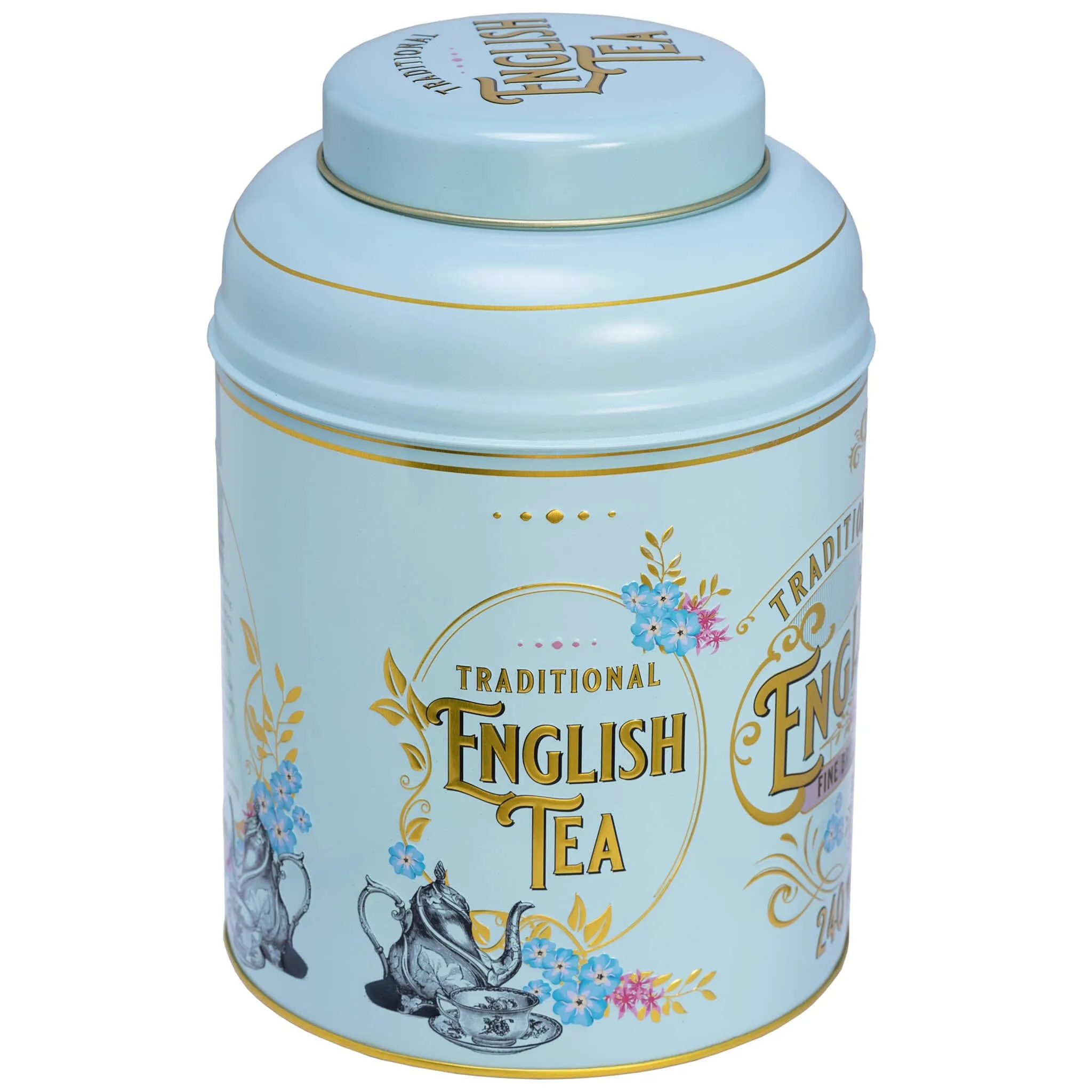 Vintage Victorian Tea Caddy - Powder Blue