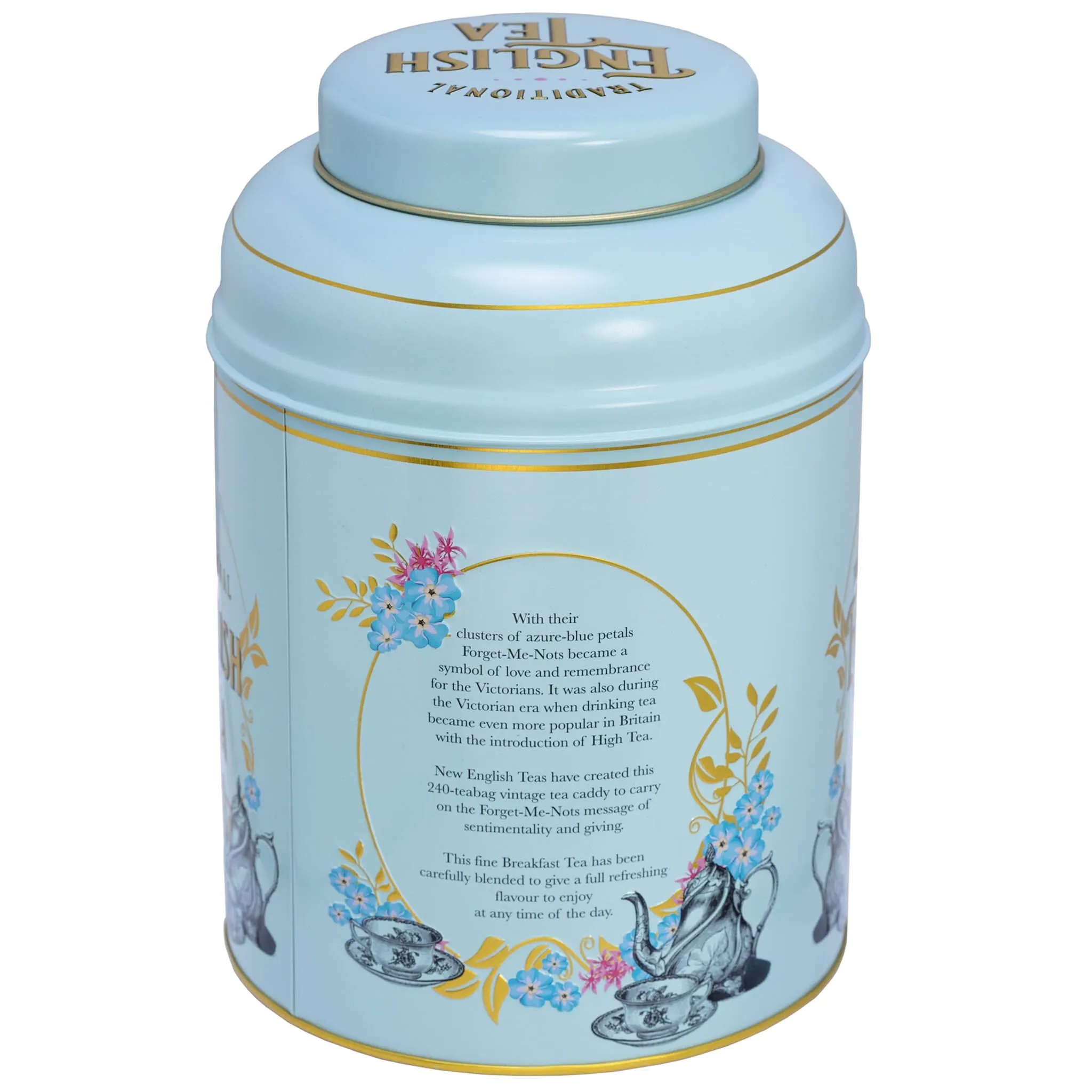 Vintage Victorian Tea Caddy - Powder Blue